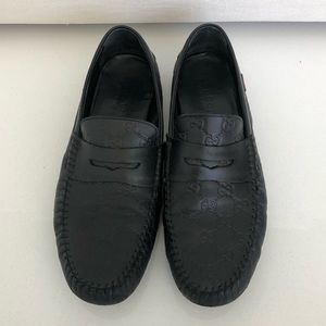 Gucci Men’s Black Leather GG Guccissima loafer 11